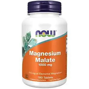 Magnesium-Malat NOW Foods, Magnesium Malate, 180 Tabletten
