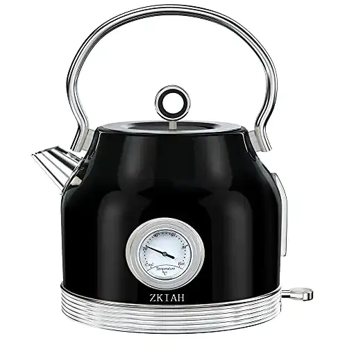Retro-Wasserkocher ZKIAH Wasserkocher 1,7L, mit Filter