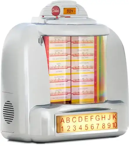 Musikbox Beatfoxx Nostalgia Tisch-Jukebox, Mini Stereo Anlage