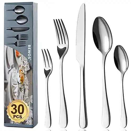 Besteck-Set 6 Personen BEWOS Besteck Set für 6 Personen, 30 teilig