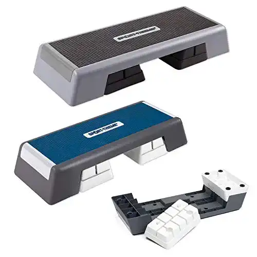 Steppbrett Sport-Thieme Aerobic-Stepper, | Höhenverstellbares, rutschfestes Stepbench für zu Hause u. Studio