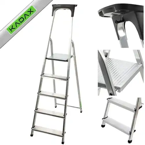 Leiter KADAX Aluminium, Steh bis zu 125 kg, Stufen