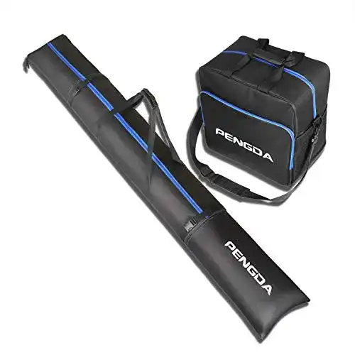 Skitasche PENGDA und Skischuhtasche für 1 Paar Ski bis 200cm