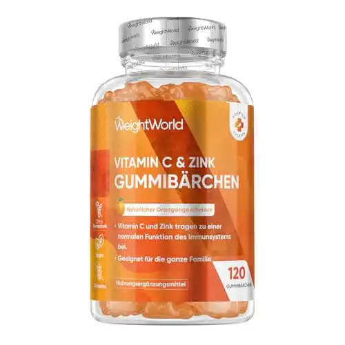 Vitamin-Gummibärchen WeightWorld Vitamin C & Zink, 120 Stück