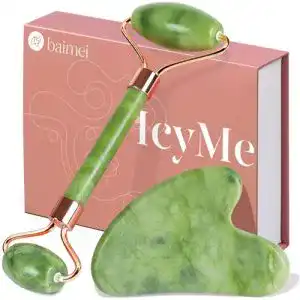 Gua Sha BAIMEI und Face Roller Tool, Jade Roller