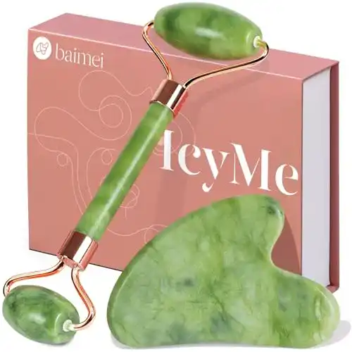 Gua Sha BAIMEI und Face Roller Tool, Jade Roller