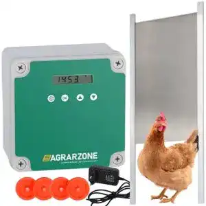 Automatische Hühnerklappe Agrarzone mit Schieber 30 x 40 cm