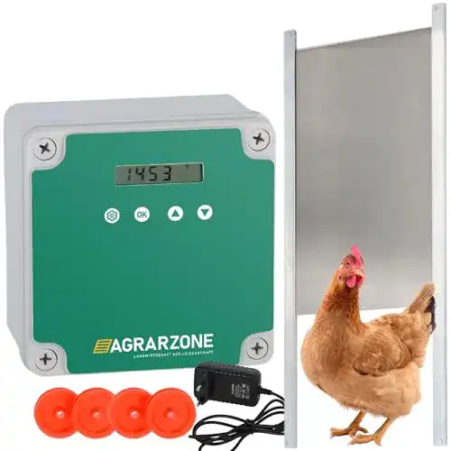 Automatische Hühnerklappe Agrarzone mit Schieber 30 x 40 cm
