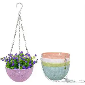 Blumenampel KAHEIGN 5Pcs Blumentopf Hängend Balkon
