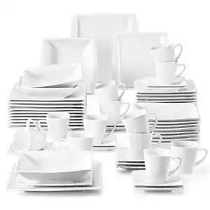 Geschirr Set MALACASA, Serie Blance, 60 TLG. Porzellan
