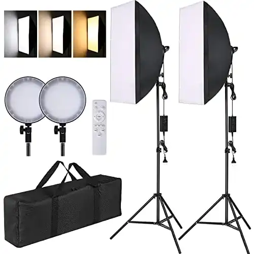 Softbox-Set TLGREEN LED Softbox Fotostudio Set, 2er Softboxen