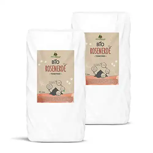 Rosenerde Hochwald – Bio 40 L torffrei – Rosen Blumenerde