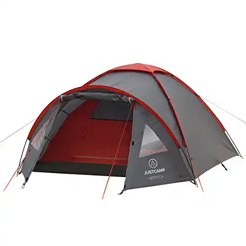 3-Personen-Zelt JUSTCAMP Kuppelzelt Scott 3, Campingzelt