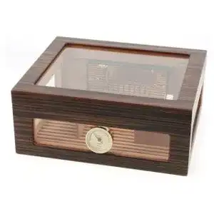 Humidor adorini Treviso Deluxe, hochwertig mit Glasdeckel