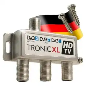 Sat-Verteiler 3-fach TronicXL 3fach F-Stecker Antennenverteiler