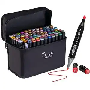 Alkoholmarker Viwril 80 Farben Art Marker, Farbstifte Alkohol Marker