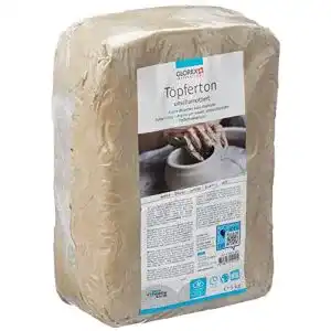 Töpferton Glorex 6 8073 605 unschamottiert, 5 kg in weiß