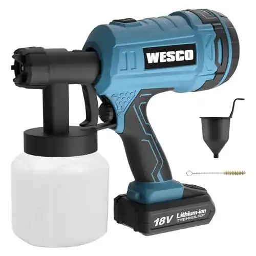 Die beste Akku-Farbspritzpistole WESCO Akku Farbsprühsystem, 18V 2.0AH 2026 Test Bestseller Akku-Farbspritzpistole WESCO Akku Farbsprühsystem, 18V 2.0AH