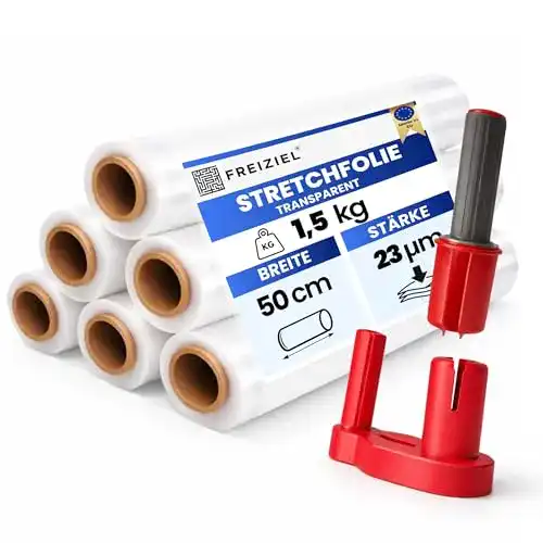 Stretchfolie Beste-Folie Freiziel® 6 Rollen + Abroller 23my