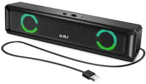 Gaming-Lautsprecher NJSJ USB PC Lautsprecher, 6W RGB