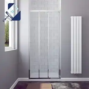 Duschtür AQUABATOS ® 90 x 195 cm Nische 3 teilige Schiebetür