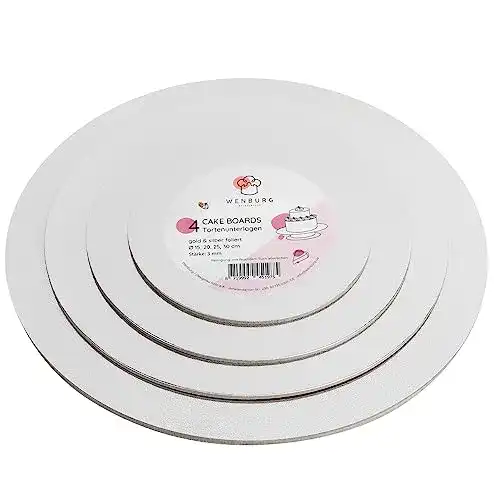 Cake Board Wenburg Premium Set, 4 Tortenunterlagen, 3mm