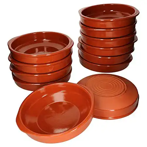 Tonschale MamboCat Cazuela Schale + Henkel Tonware I 12er Set