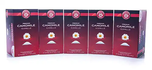 Kamillentee Teekanne Premium Kamille 20 Beutel, 5er Pack