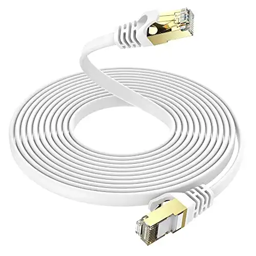 LAN-Kabel 20m Ercielook 20m CAT 7 Netzwerkkabel Flach 10 Gbits