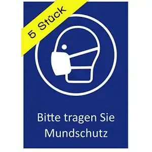 Aufkleber Maskenpflicht mediLabel 5 Aufkleber DIN A6 FFP2-Maske