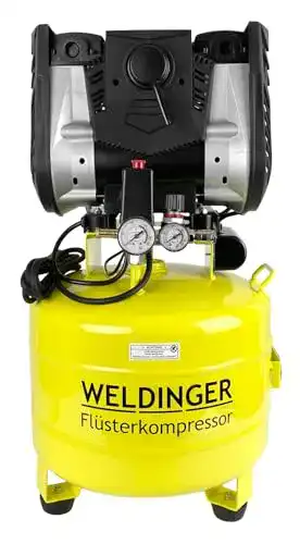 Flüsterkompressor WELDINGER FK 150 up 35 l Tank 1100 W