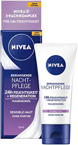 Nachtcreme NIVEA Beruhigende Nachtpflege 24h Feuchtigkeit