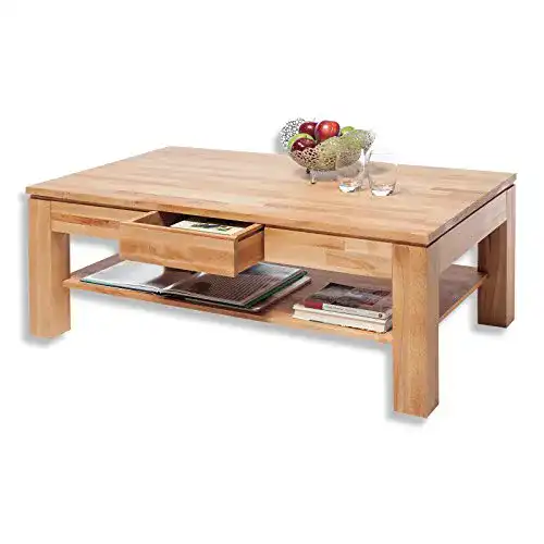 Couchtisch ROLLER, Kernbuche massiv