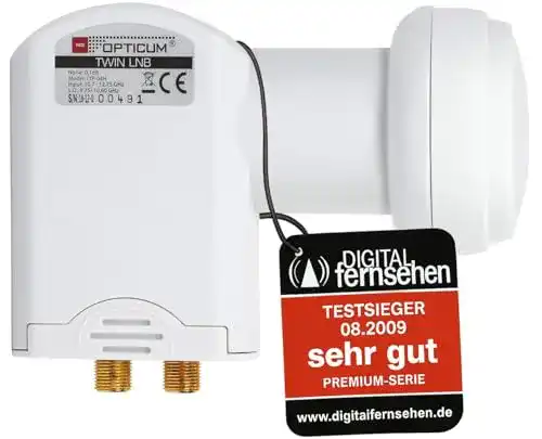 Twin-LNB RED OPTICUM LTP 04H Twin LNB, 2-fach