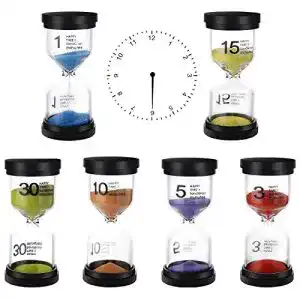 Sanduhr Aokyom 6 Stück Zeitmesser Buntes Set Eieruhren