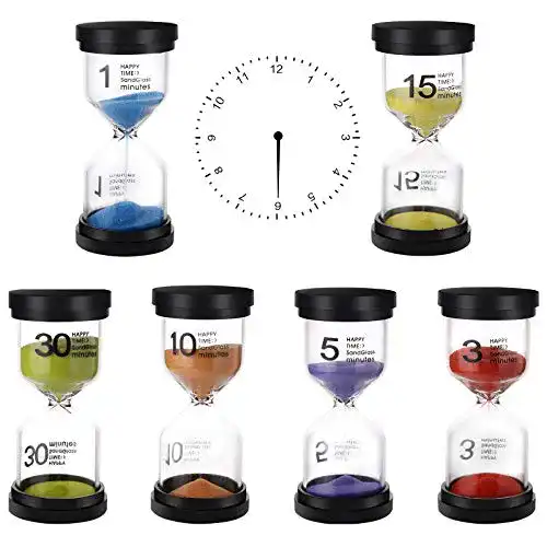 Sanduhr Aokyom 6 Stück Zeitmesser Buntes Set Eieruhren