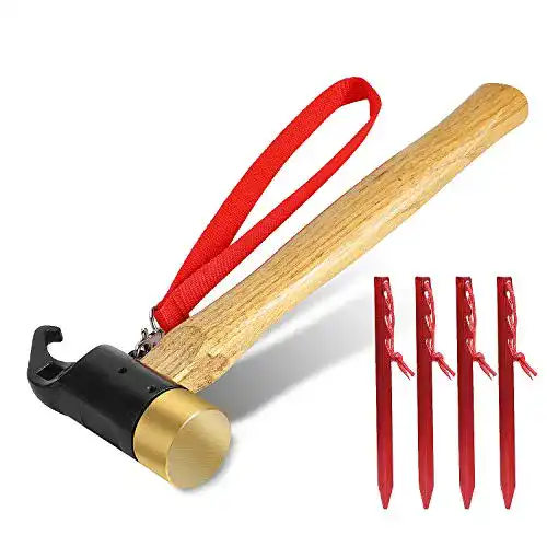 Campinghammer TAGVO Camping Kupferhammer mit 4er Pack