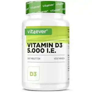 Vitamin-D-Tabletten Vit4ever Vitamin D3 5000 I.E. Depot, 500 Tabl.