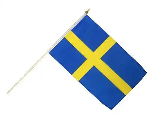 Schweden-Flagge Flaggenfritze Stockflagge Schweden 30 x 45 cm