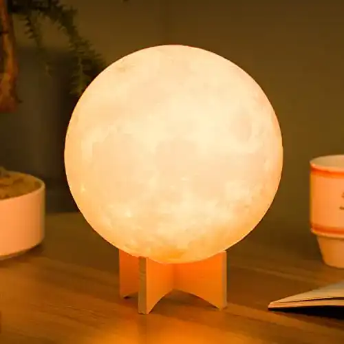 Mond-Lampe OxyLED Mondlampe 18cm Groß 3D Mond Lampe