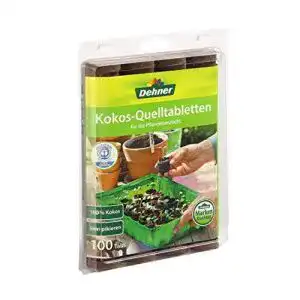 Quelltabletten Dehner Kokos-, mit Nährstoff-Mix, Ø 38 mm