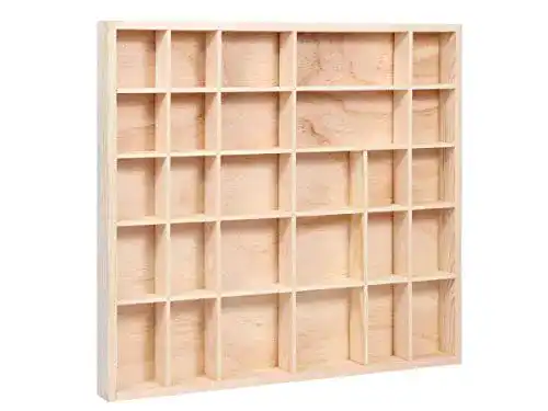 Setzkasten Alsino Holz Deko Regal Natur (Sk-17) Sammlerkasten