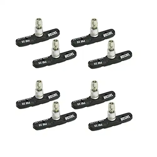 Bremsbeläge Fahrrad P4B | 4 Paar Bremsschuhe für V-Brake – 70 mm