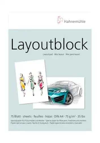 Hahnemühle-Papier Hahnemühle 10625040 Layout Block A4 75g