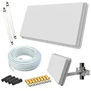 Flachantennen netshop 25 Set: SELFSAT H30D2, Single, 20m Kabel
