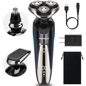 USB-Rasierer PRITECH Rasierer Elektrorasierer für Herren 3 IN 1