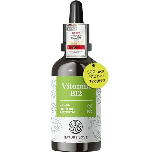 Vitamin B12 Nature Love ® Tropfen Vegan, 1700 Tropfen, 50ml