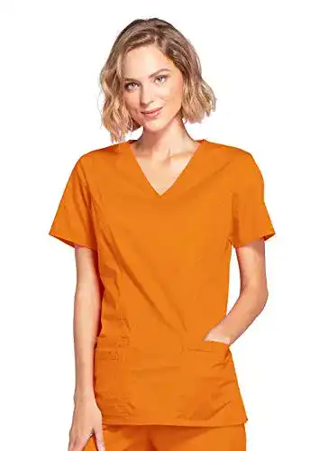 Kasack Smart Uniform 1125 Mock Wrap Scrub (Pumpkin)