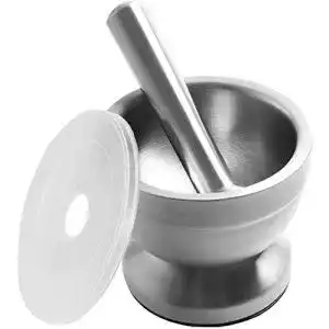 Mörser Tebery Kitchen mit Stößel, Gewürz, Edelstahl