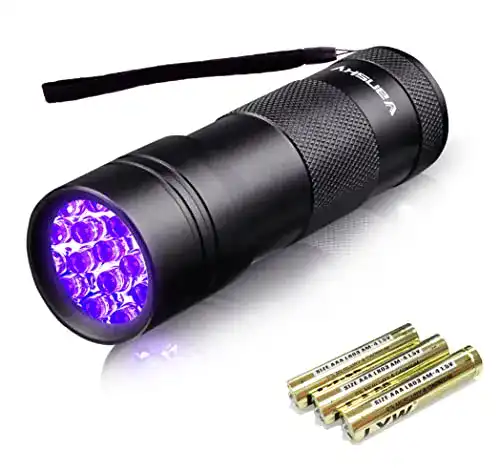 UV-Taschenlampe Vansky UV Taschenlampe Schwarzlicht 12 LEDs